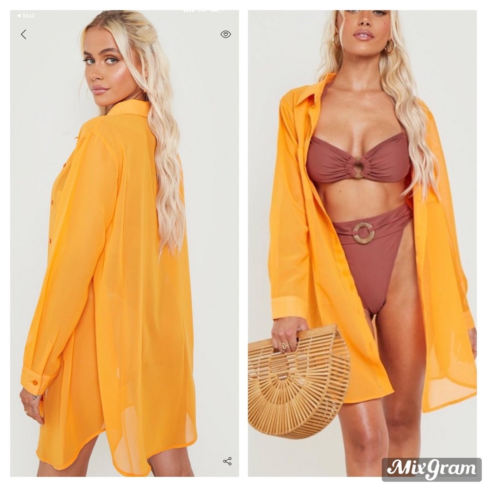 Longline Chiffon Beach Shirt